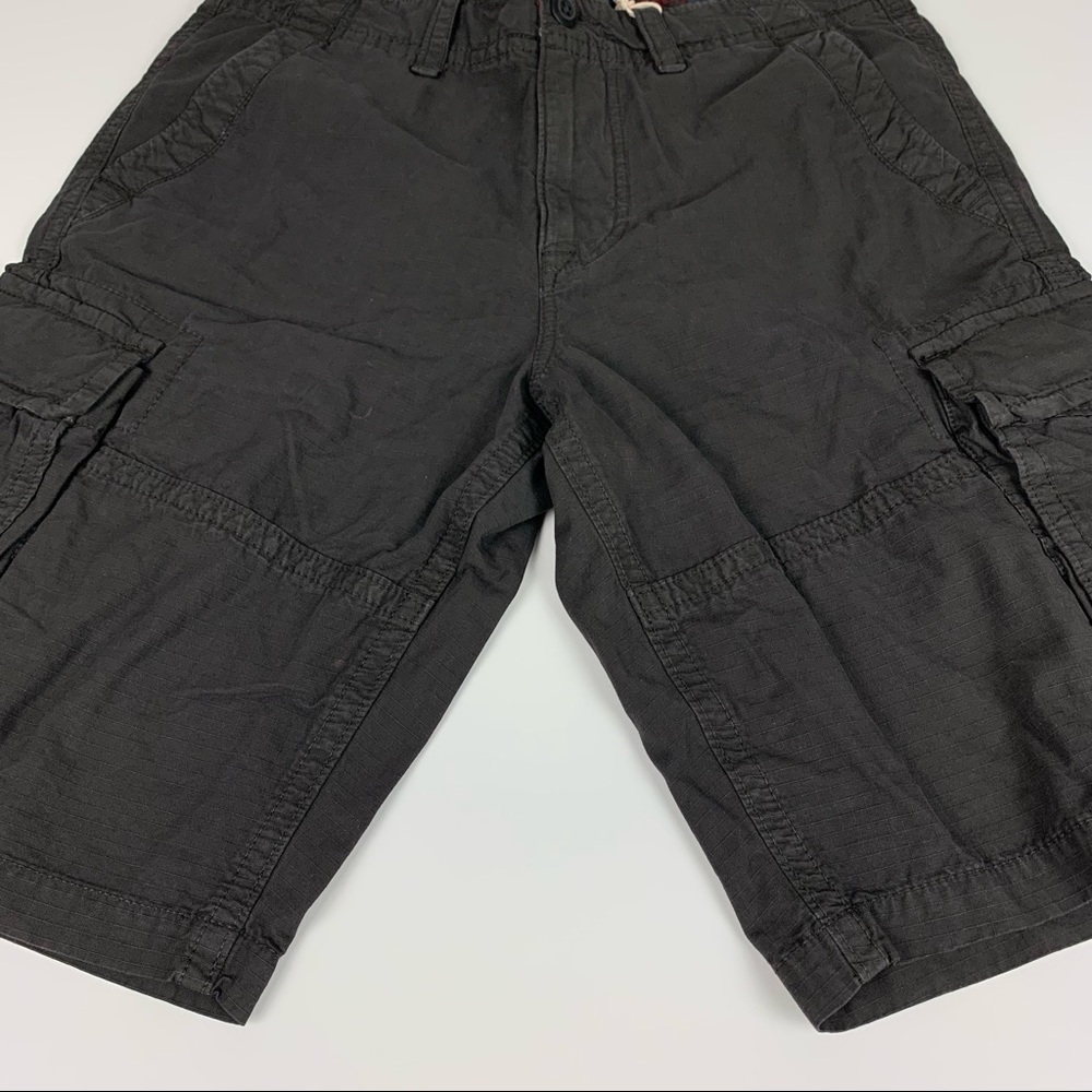 American Eagle Longer Length Cargo Shorts Gray Brown 100% Cotton Men’s Sz 32 NWT - Picture 16 of 16